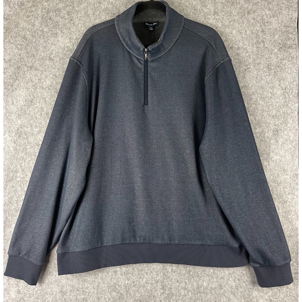 Zachary‎ Prell Braemore Sweater Pullover Mens XXL Blue 1/4 Zip Fleece Lined NEW